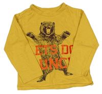 Horčicové tričko s medvěďom zn. GAP