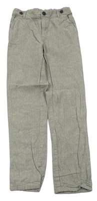 Sivé pruhované chino nohavice H&M