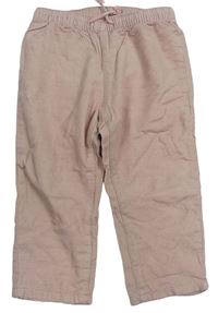 Růžové podšité manšestráky H&M