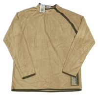 Nové - Béžová zamatová mikina so zipsom Alive