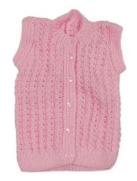 Ružová vzorovaná prepínaci vesta