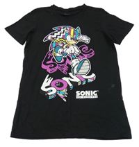 Čierne tričko so Sonicem