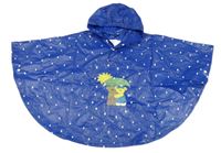Tmavomodré vodeodolné pončo s medvedíkmi a kapucňou