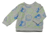 Sivá mikina so smajlíkmi