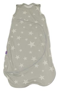 Šedo-bílý spací pytel s hvězdami 