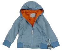 Světlemodrá propínací podšitá mikina s ještěrkou a kapucí Sigikid