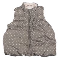 Hnedo-ružová šušťáková zateplená vesta s hviezdami Next