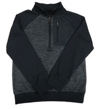 Šedo-černá melírovaná thermo mikina Under Armour
