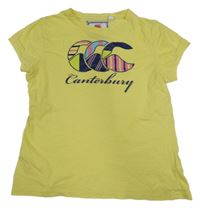 Žlté tričko s logom Canterbury