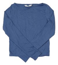 Šedomodré crop tričko H&M