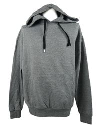 Pánska sivá melírovaná mikina s kapucňou H&M