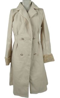 Dámsky béžový flaušový kabát Shein