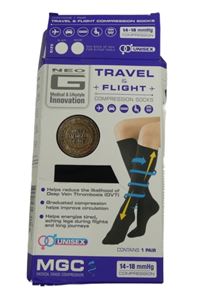 Nové - Dámské černé kompresní cestovní ponožky vel. 37-40