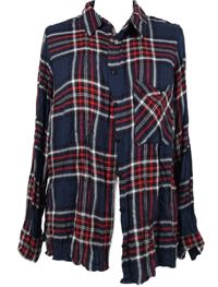 Dámská tmavomodro-červená kostkovaná halenka F&F
