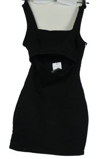 Nové - Dámske čierne rifľové šaty Denim