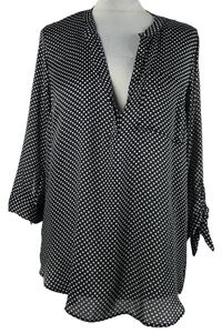 Dámska čierno-biela bodkovaná blúzka Debenhams