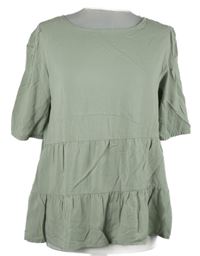 Dámská světlekhaki peplum halenka Kapalua 