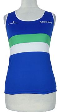 Dámsky modro-bielo-zelený športový top Ronhill
