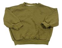 Khaki oversize mikina se smajlíkem George