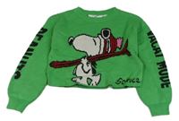 Zelený crop sveter so Snoopym H&M