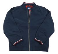 Tmavomodrý šusťákový podzimní bomber Next