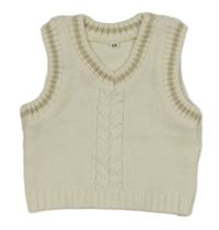 Smotanová svetová vesta s proužkem