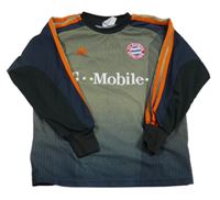 Tmavomodro-žlutý pruhovaný sportovní dres FC Bayern zn. Adidas