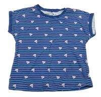 Modré pruhované tričko s melouny Pocopiano