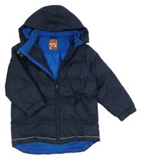 Tmavomodrá šusťáková zimní bunda s kapucí Duck&Dodge