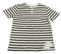 Černo-béžové pruhované tričko H&M