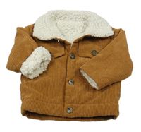 Hnedá menšestrová zateplená bunda Shein