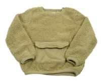 Khaki huňatá podšitá mikina C&A