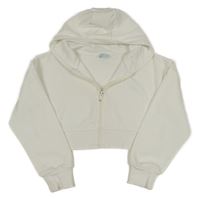 Biela crop prepínaci mikina s kapucňou Primark