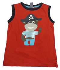 Červené tílko s opicí H&M