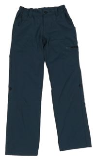 Tmavomodré outdoorové roll-up kalhoty 