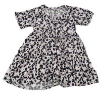 Bielo-fialovo-čierne šaty Y.F.K.