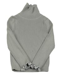 Sivo-strieborný rebrovaný svetrový rolák Primark