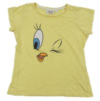 Žlté crop tričko s Tweetym