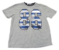 Šedé tričko s číslem Bonprix