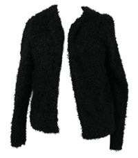 Dámsky čierny huňatý cardigan Janina