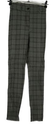 Dámske čierno-béžovo-smotanové kockované tregíny Primark