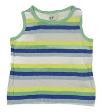 Farebné pruhované chlapčenské tielko H&M