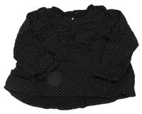 Čierne bodkovaná é tričko