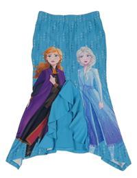 Tyrkysová plavková sukně s Annou a Elsou Disney