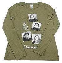 Khaki triko s fotkami C&A