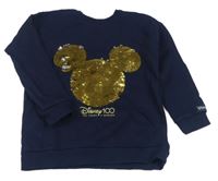 Tmavomodrá mikina s překlápěcími flitry Disney