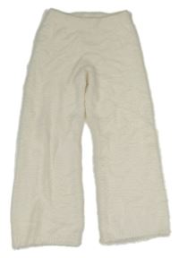 Smotanové chlpaté nohavice H&M