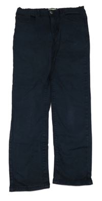 Tmavomodré slim lehké rifle Kiabi