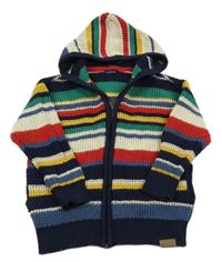 Farebný pruhovaný prepínaci sveter s kapucňou Next