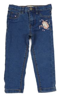 Modré skinny rifle s jednorožcom Sfera